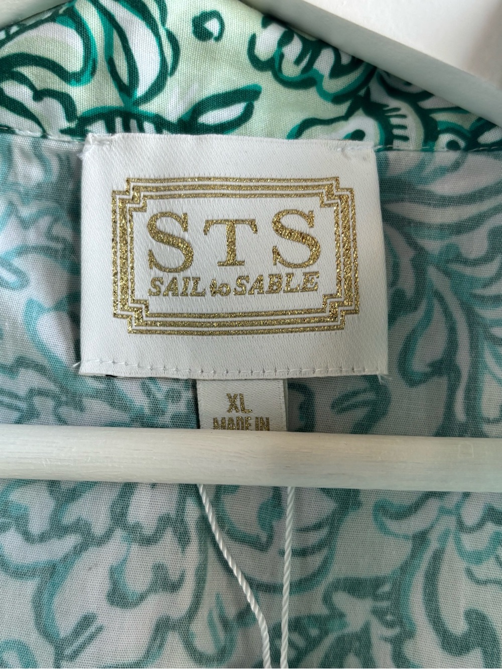Sail to Sable Teal and White Printed Tunic - Picture 2 of 4